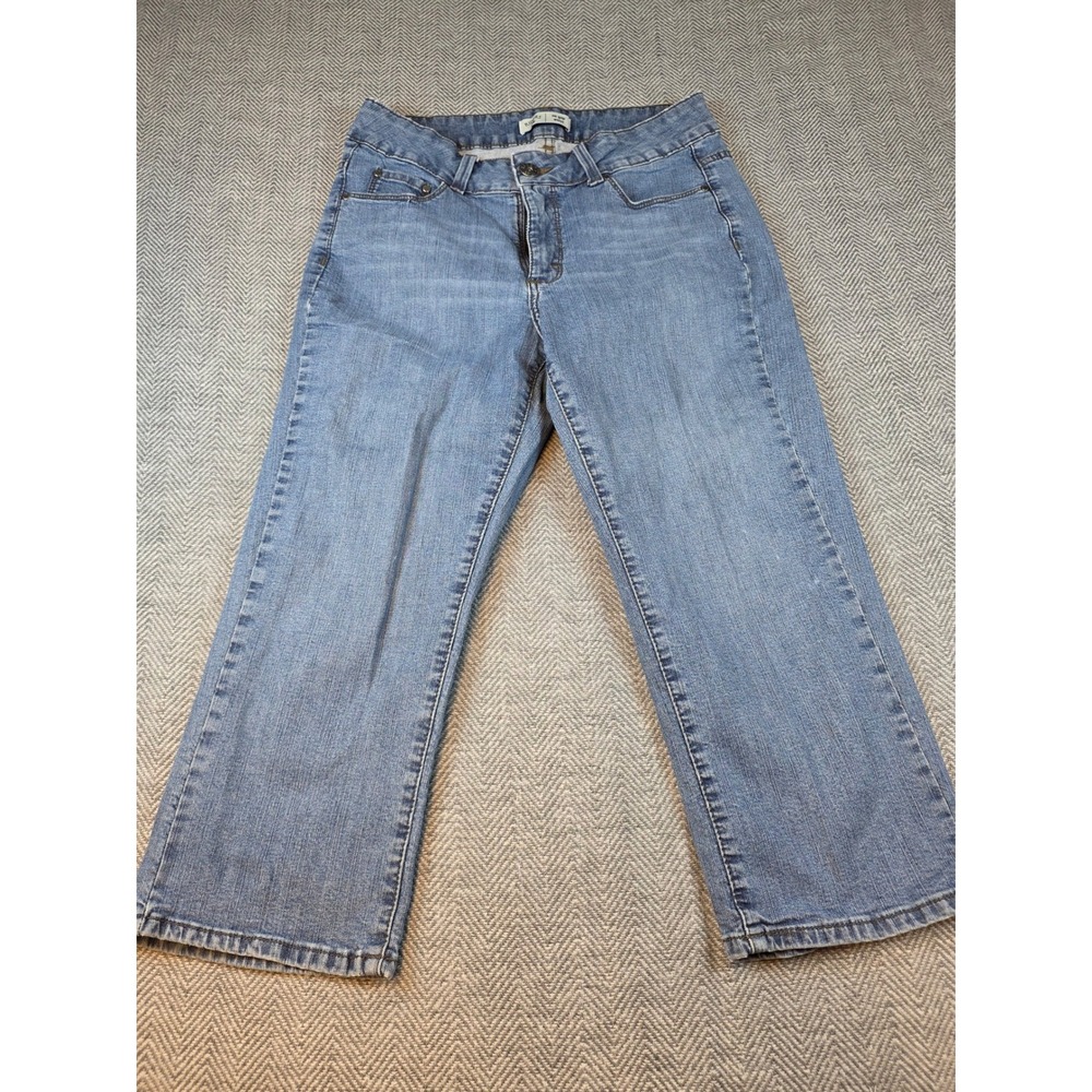 Riders by Lee No Gap Waist Medium Wash Straight Leg Jeans Womens 6M 131F727